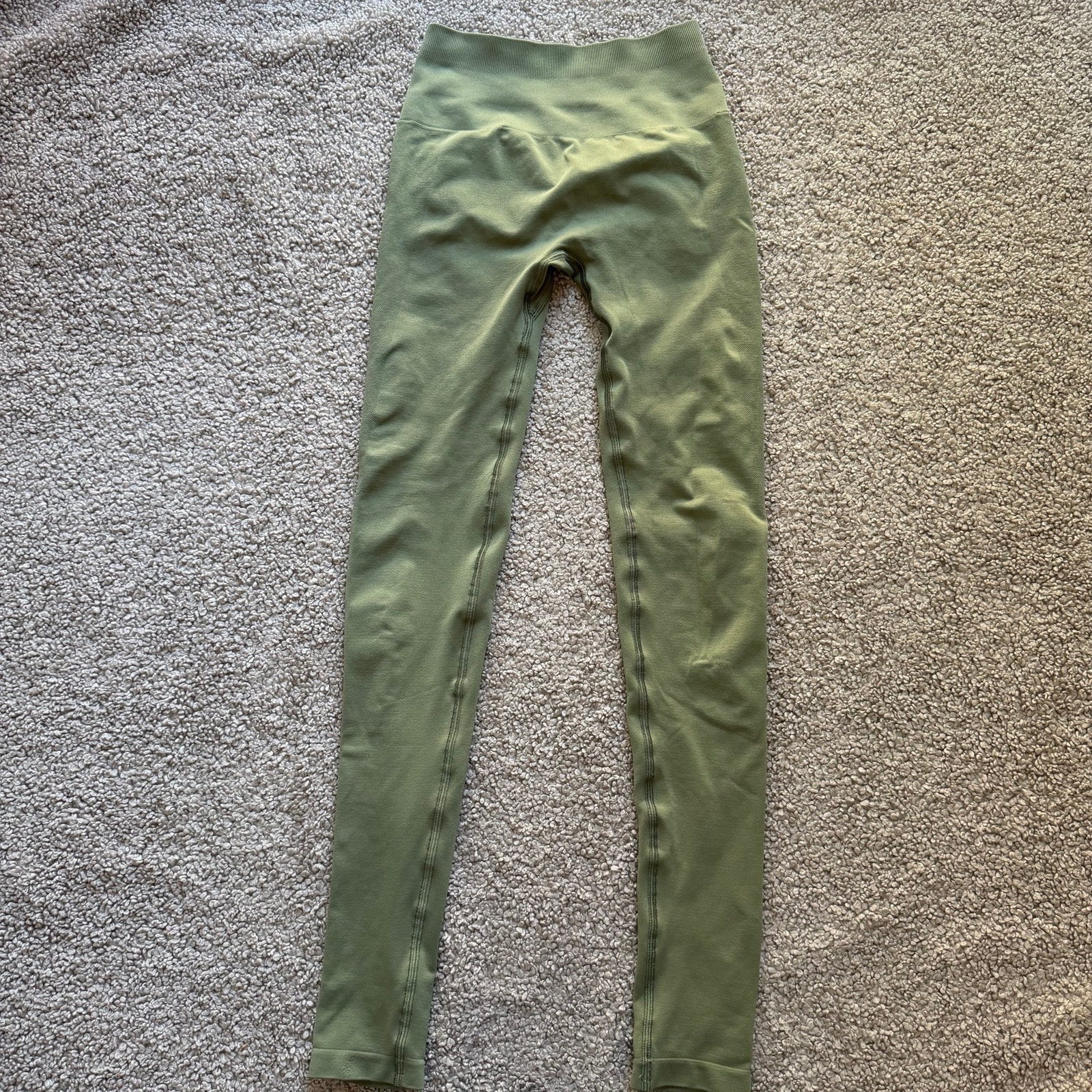 Lot Of Two (2) Alphalete Amplify Leggings Women's Xs Muted Blue Olive Green Read — image 8 of 8